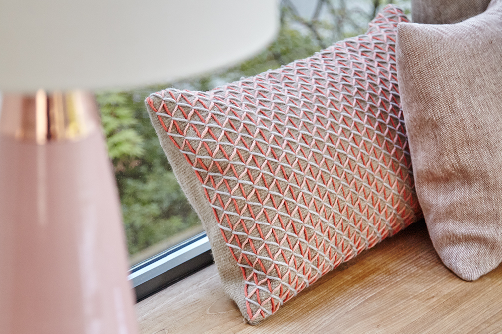 Gan Rugs Raw Cushion Pink 70x40cm