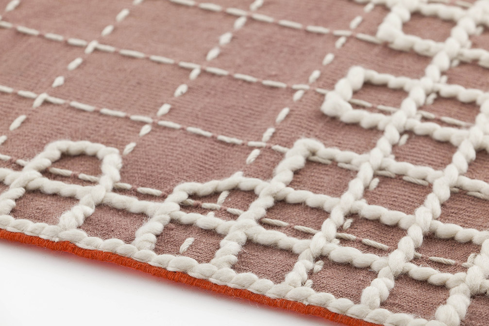 Gan Rugs Bandas Small Pouf A Pink