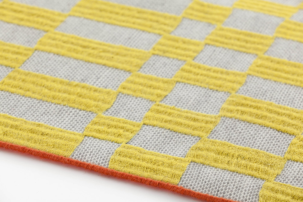 Gan Rugs Bandas Small Pouf B Yellow