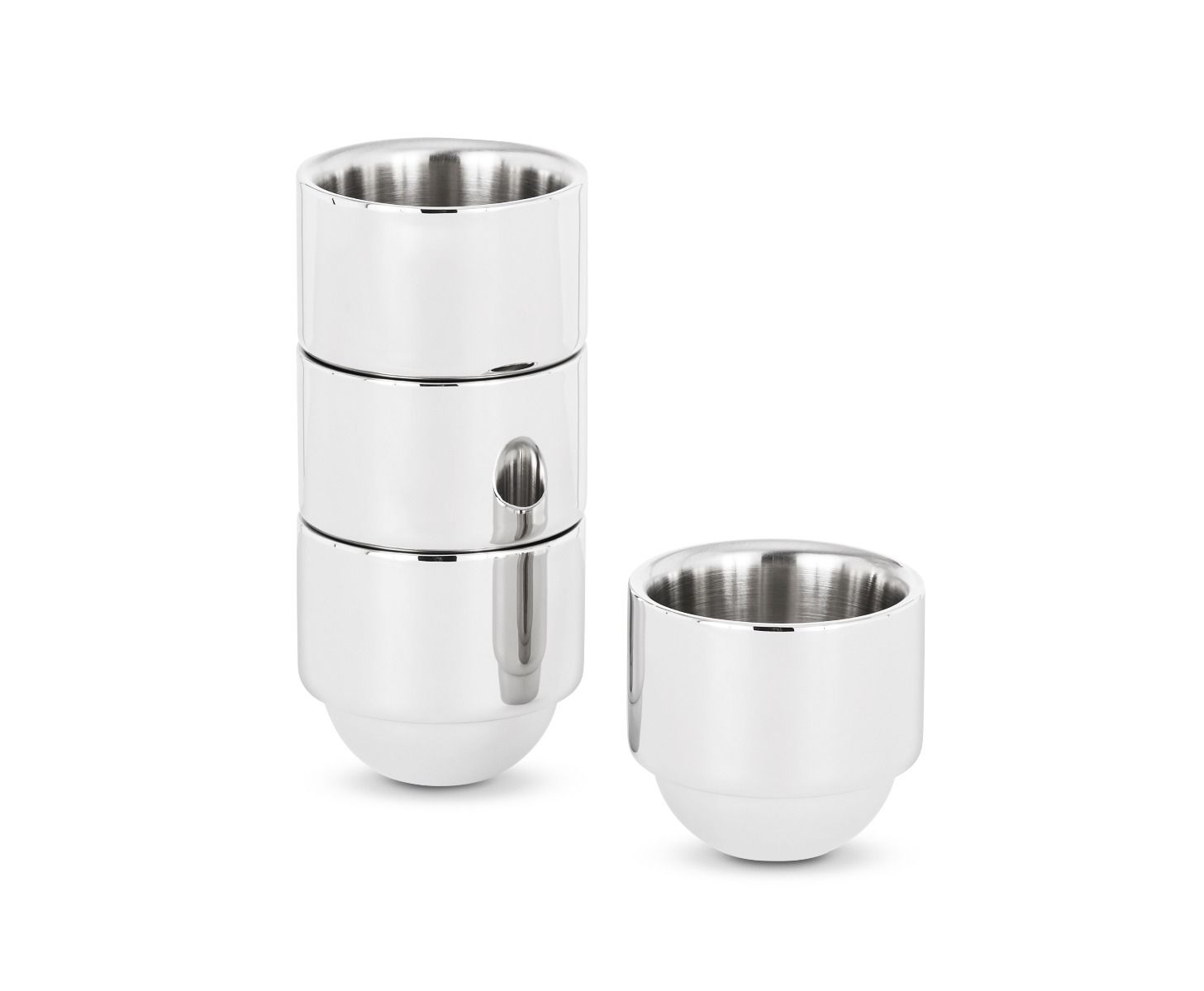 Loveit Tom Dixon Brew Espresso Cups x4 Stainless Steel