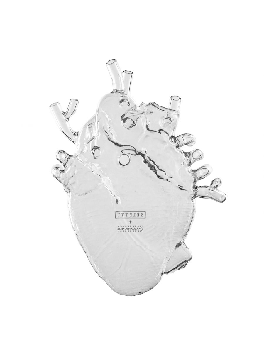 Seletti Love in Bloom Glass Heart Vase