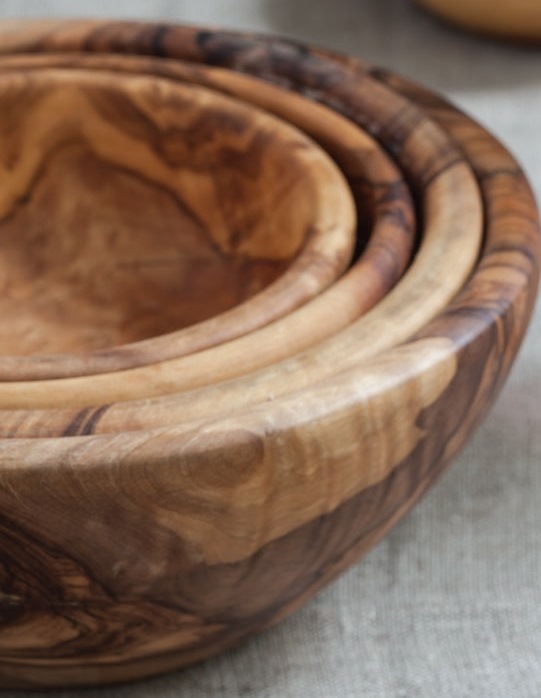 Loveit Olive Wood Nesting Bowls Set of 6