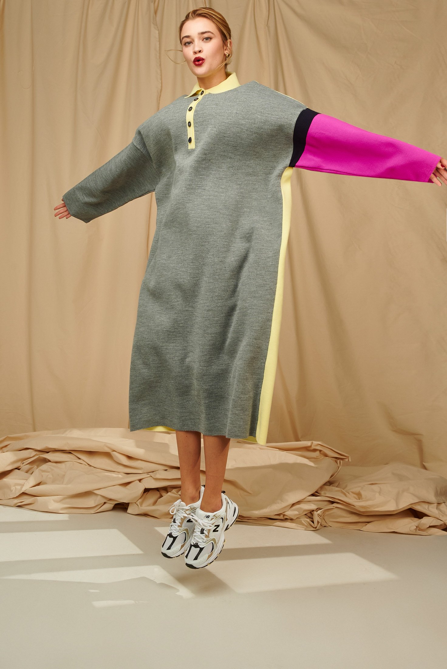 Karavan Carol Knitted Dress Grey
