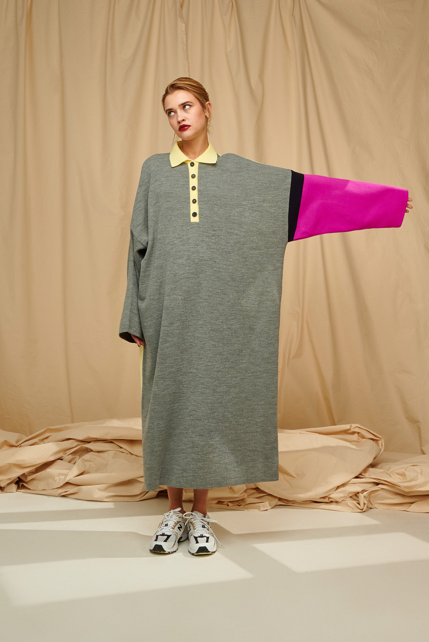 Karavan Carol Knitted Dress Grey