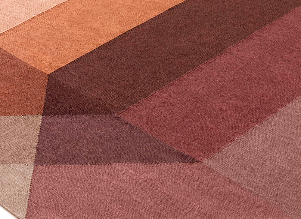 Gan Rugs Diamond Rug Outdoor Orange-Wine