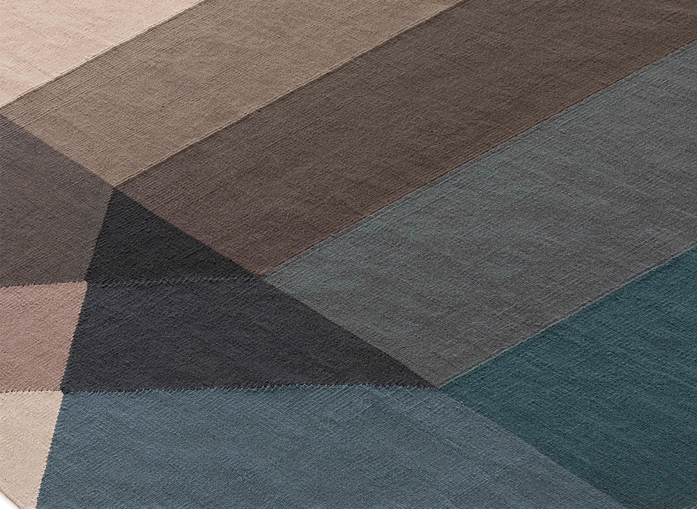 Gan Rugs Diamond Rug Outdoor Blue-Brown