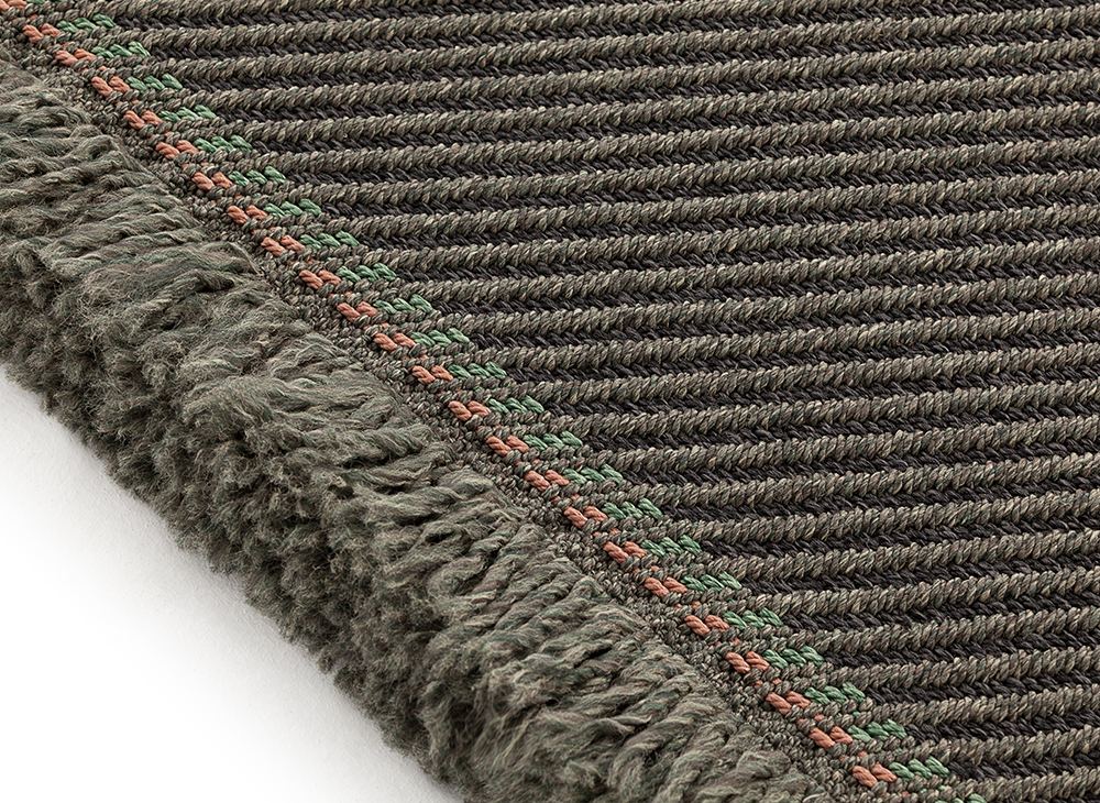 Gan Rugs Garden Layers Rug Diagonal Aloe-Grey