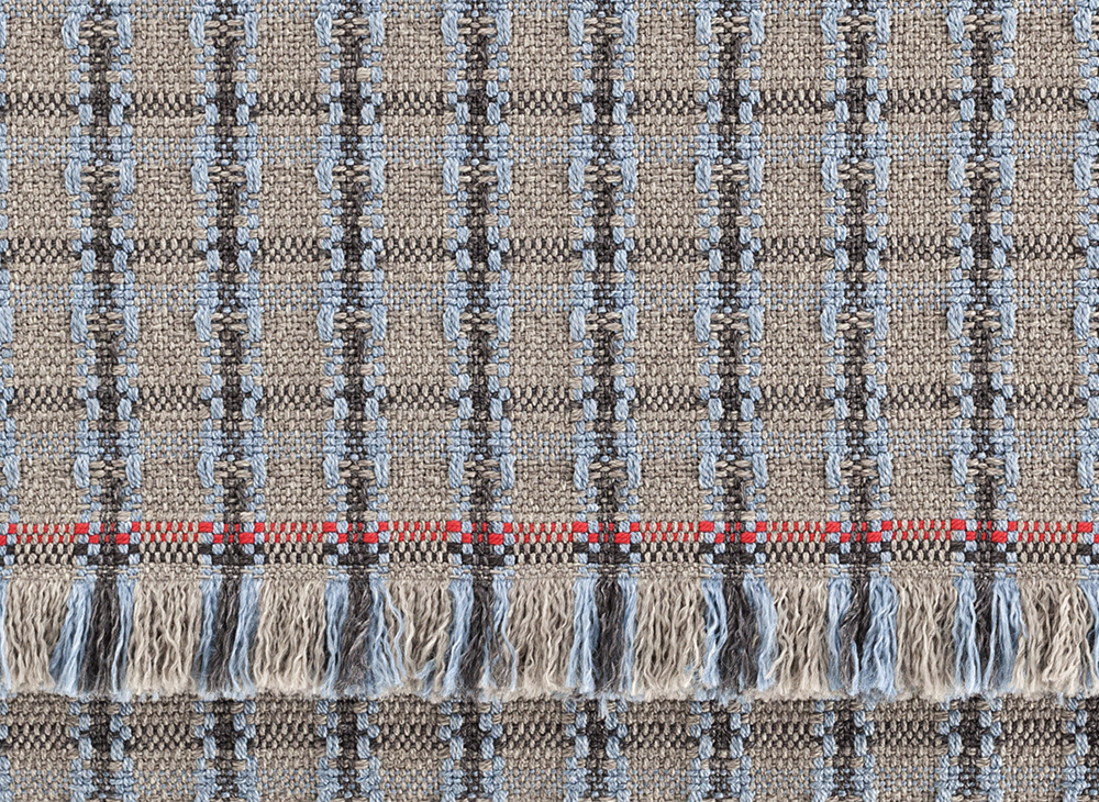 Gan Rugs Garden Layers Mattress Checks Blue Small