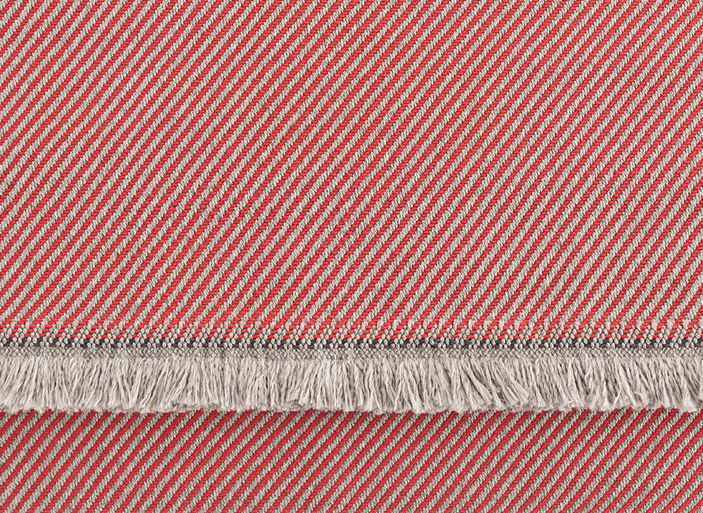 Gan Rugs Garden Layers Roll Diagonal Almond-Red Big