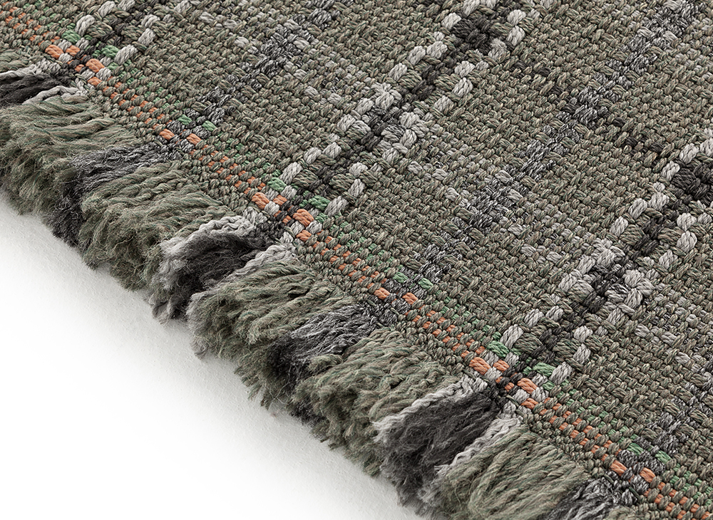 Gan Rugs Garden Layers Roll Tartan Green Big