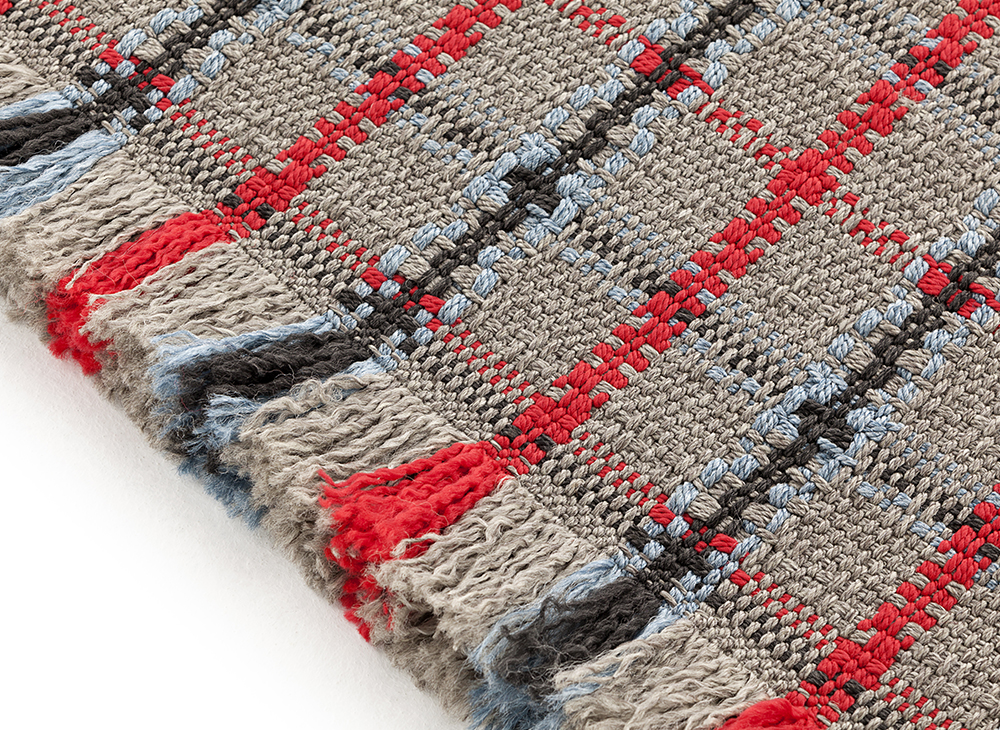 Gan Rugs Garden Layers Roll Tartan Blue Big