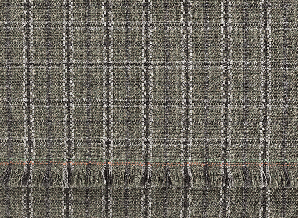 Gan Rugs Garden Layers Cushion Tartan Green Big