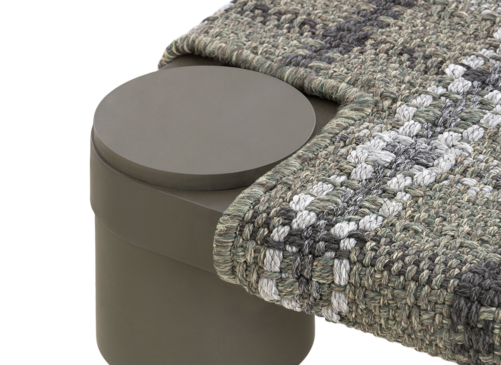 Gan Rugs Garden Layers Indian Bed Tartan Green