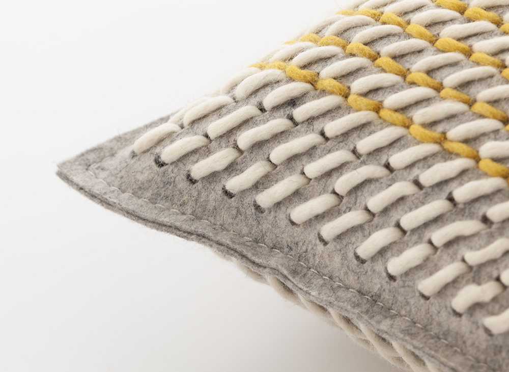 Gan Rugs Canevas Cushion Geo Grey