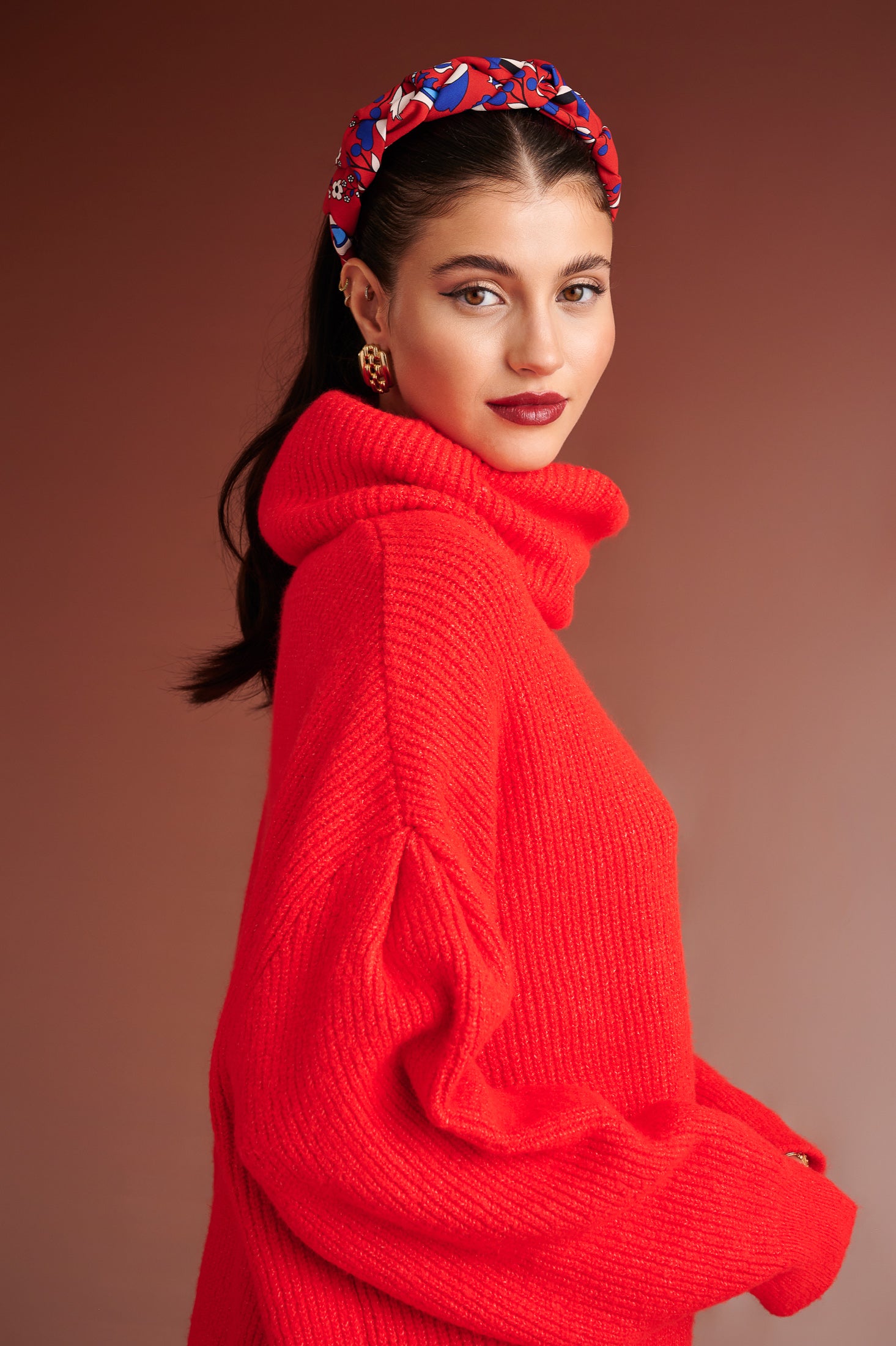Karavan Penny Sweater Coral Red