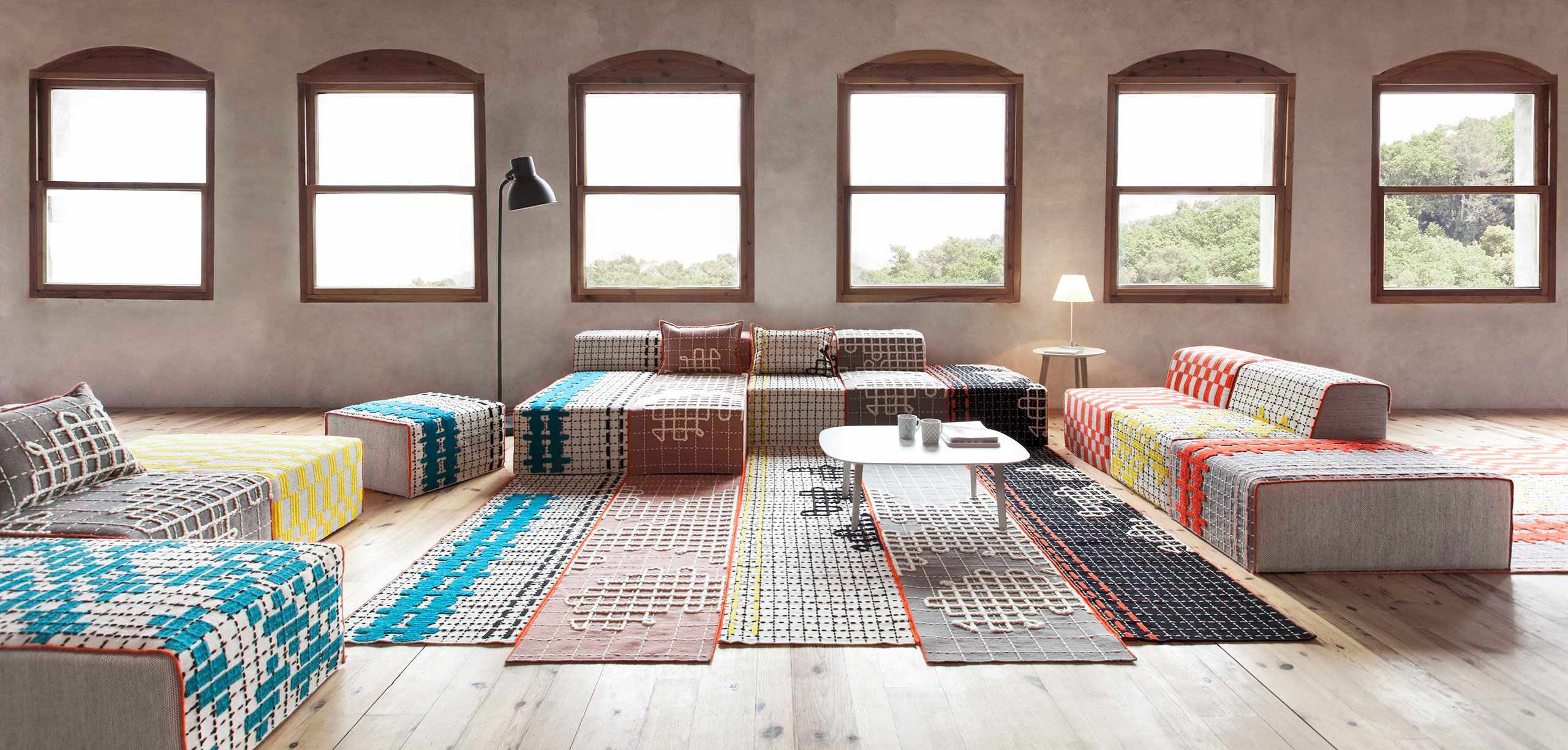 Gan Rugs Bandas Rug Single D Black