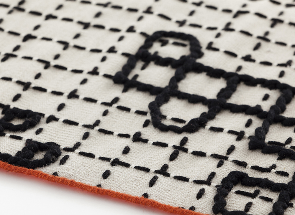Gan Rugs Bandas Rug Single D White