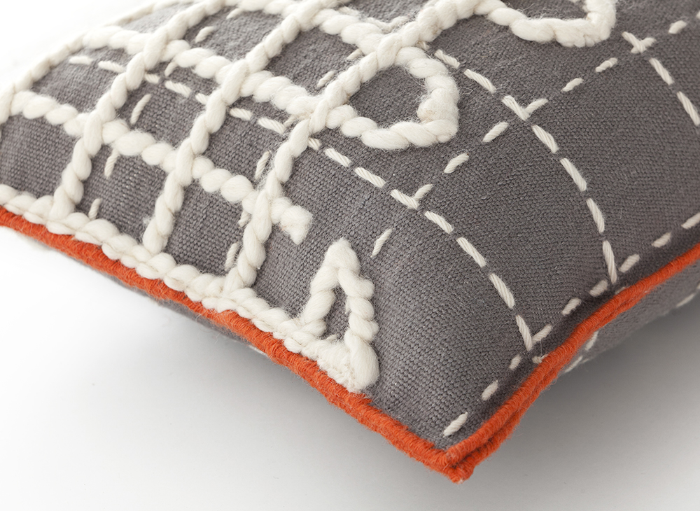 Gan Rugs Bandas Cushion A Grey