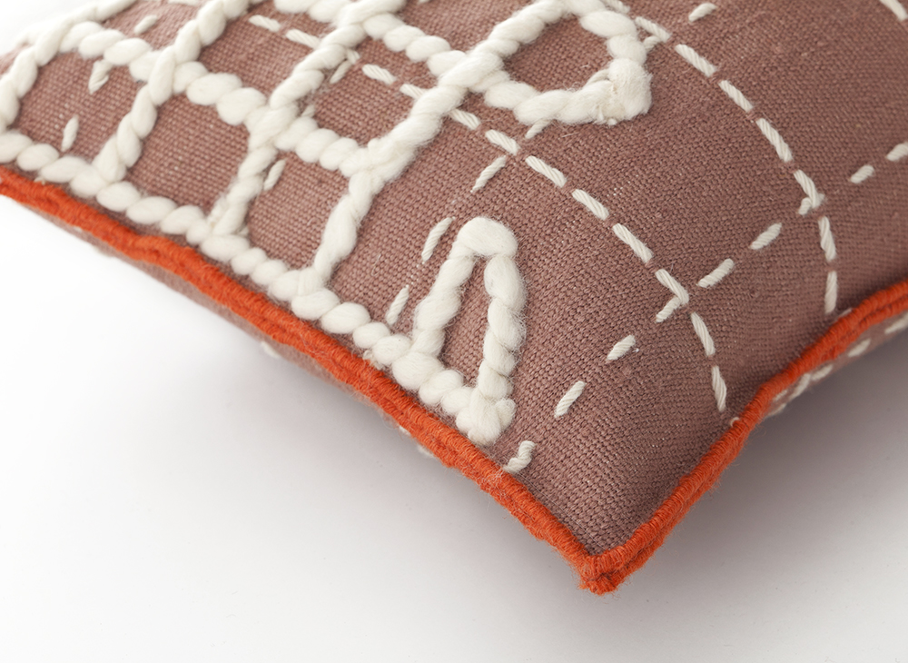 Gan Rugs Bandas Cushion A Pink