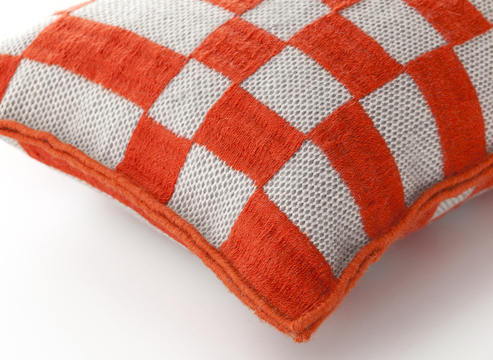 Gan Rugs Bandas Cushion B Orange