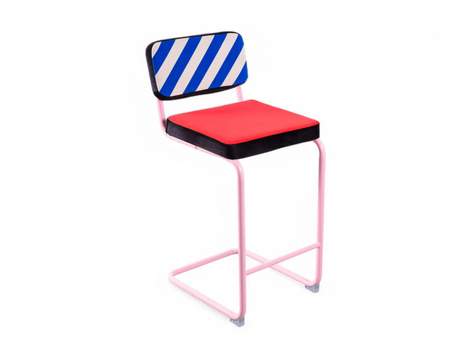 Seletti Superstool Blue Stripes