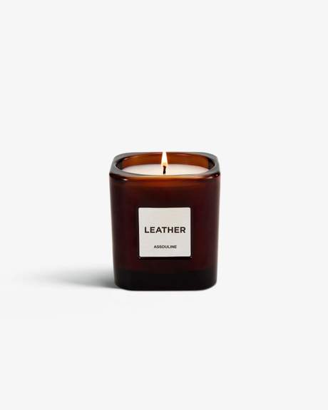 Library Candle Leather - Library Collection
