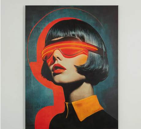 Neon Gaze Canvas