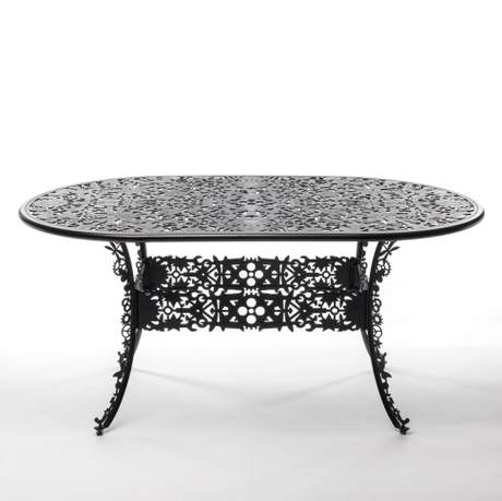 Seletti Industry Collection Aluminium Oval Table Black