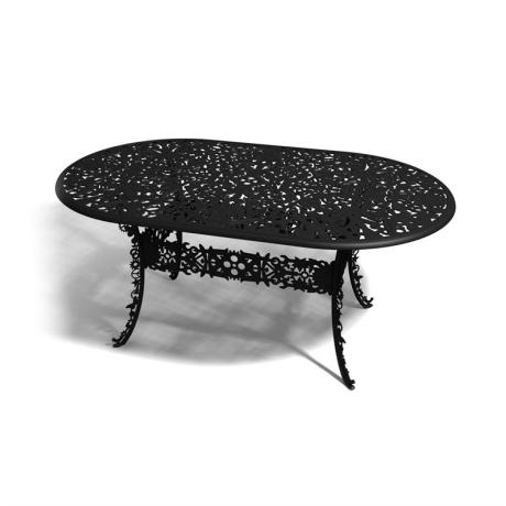 Seletti Industry Collection Aluminium Oval Table Black