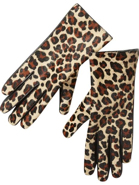 Maison Scotch Leopard Print Gloves