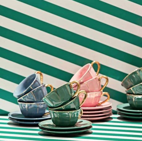 Vintage Pastel Coffee/Tea Set