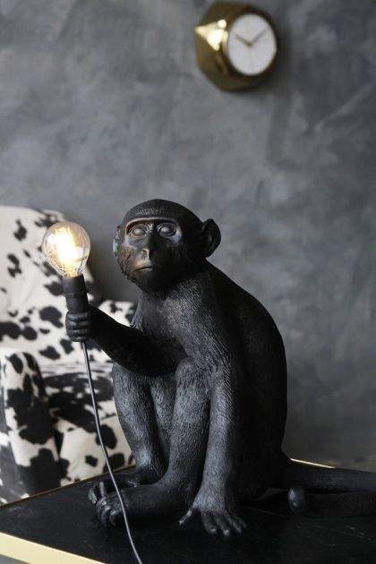Seletti Monkey Lamp Black Sitting Indoor/Outdoor
