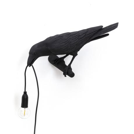 Seletti Bird Lamp Black Looking Left