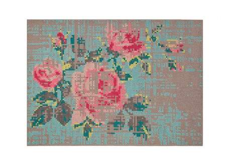 Gan Rugs Canevas Flowers Rug Colour 170x240