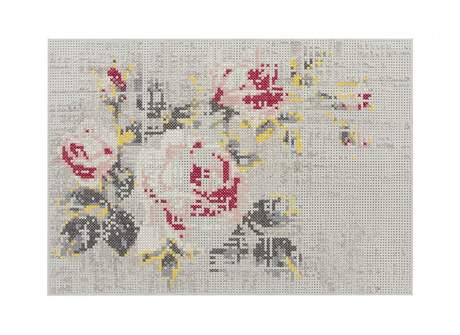 Gan Rugs Canevas Rug Flowers Natural 