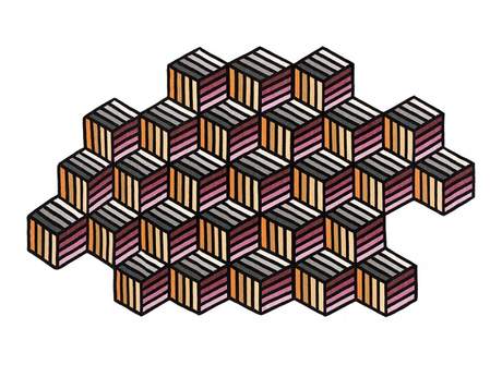Gan Rugs Parquet Hexagon Rug