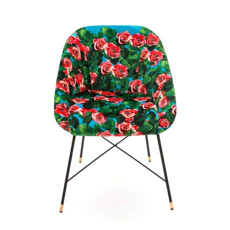 Seletti Toiletpaper Padded Chair Roses