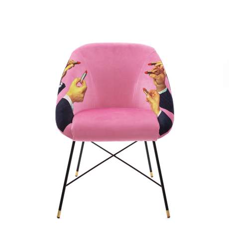 Seletti Toiletpaper Padded Chair Lipsticks Pink