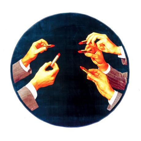 Seletti Toiletpaper Round Rug Lipsticks