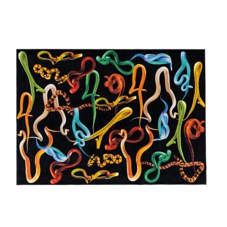 Seletti Toiletpaper Rectangular Rug Snakes