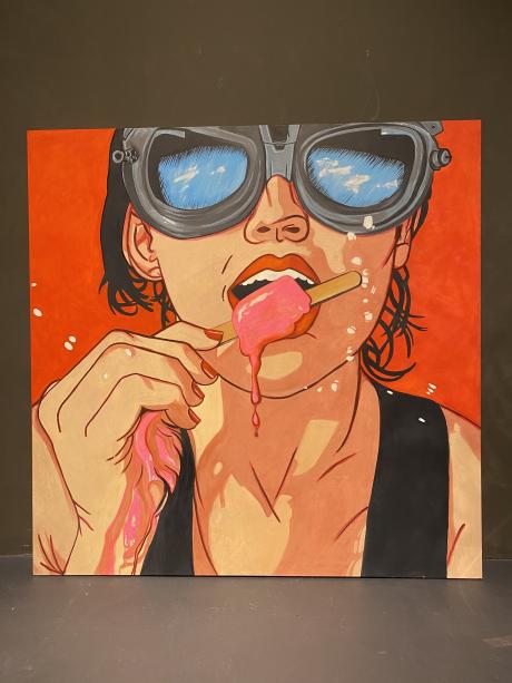 Girl with Ice-cream Red