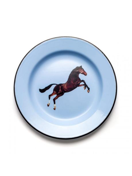Seletti Toiletpaper Enamel Plate Horse