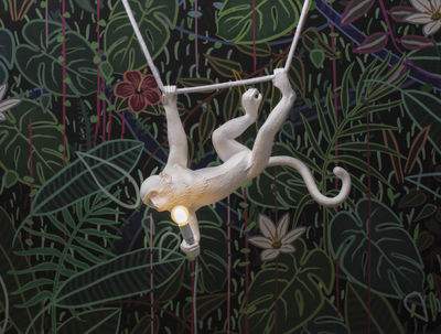 Seletti Monkey Lamp White Swing Indoor