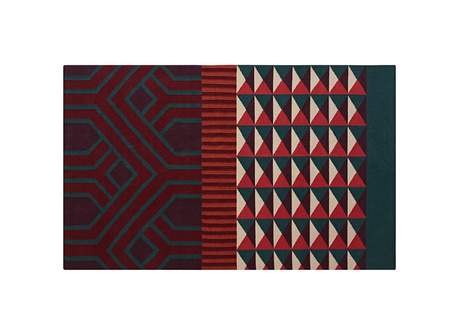 Gan Rugs Ndebele Rug Red 