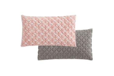 Gan Rugs Silai Cushion Rose-Light grey