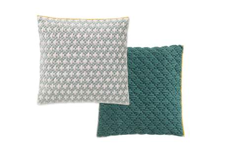 Gan Rugs Silai Cushion Celadon-Green