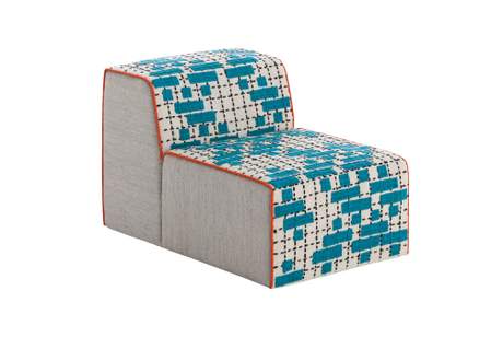 Gan Rugs Bandas Chair C Turquoise 