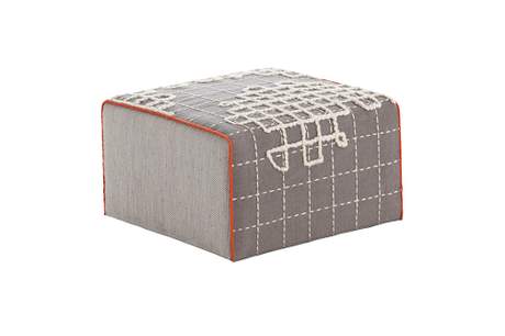 Gan Rugs Bandas Small Pouf A Grey