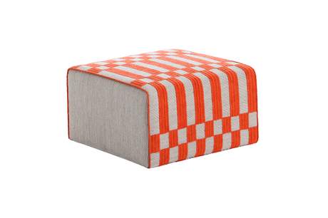 Gan Rugs Bandas Small Pouf B Orange