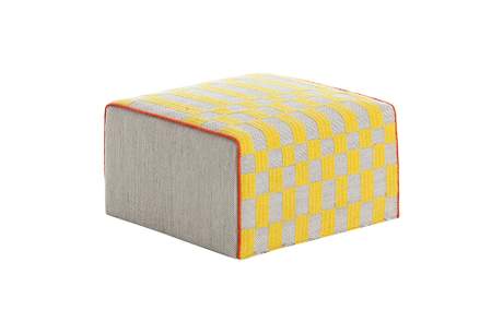 Gan Rugs Bandas Small Pouf B Yellow